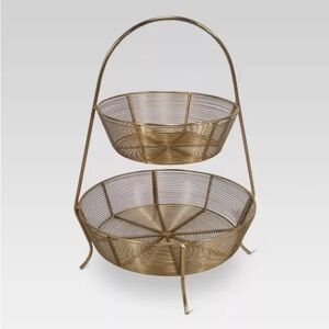 Threshold 2 Tier Gold Wire Basket